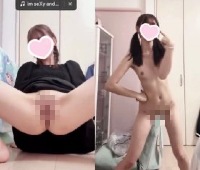 【037】本編顔出し！アイドルを目指す容姿端麗なギャル系JDのおまんこ突き出し全裸TikTok！