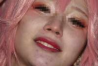 コスプレイヤーの顔面アップ072