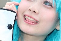 コスプレイヤーの顔面アップ035