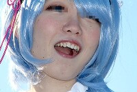 コスプレイヤーの顔面アップ077