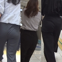 着衣女尻収集その7＊OLたちの淫らな尻【美尻スラックス編】