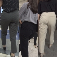 着衣女尻収集その5＊OLたちの淫らな尻【巨尻スラックス編】