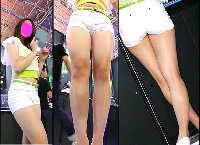 可愛いキャンギャルのショーパンを眺めよう