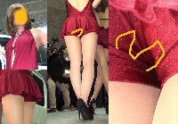 ワインカラーのキャンギャルをローアンで