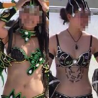 おっぱいの半分近くでてるのに上下ジャンプ！？D21-8【高画質動画】