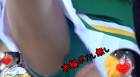 初公開。可愛い・綺麗系２人の女子大生チアのハイキックの瞬間。