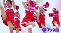 【再販】少しだけ、たどたどしい演技だった可愛らしいJKチアの赤アンスコ