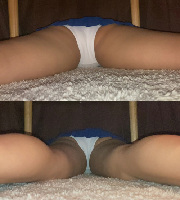 姉 こたつの中 ミニスカテニスウェア 純白ショーツ 前編