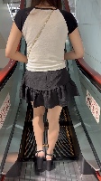 2名セット　黒パンからはみ出す尻